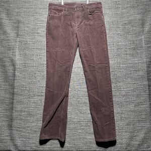 Volcom Corduroy Jeans Men's Size 33 Burgundy Solver Modern Straight